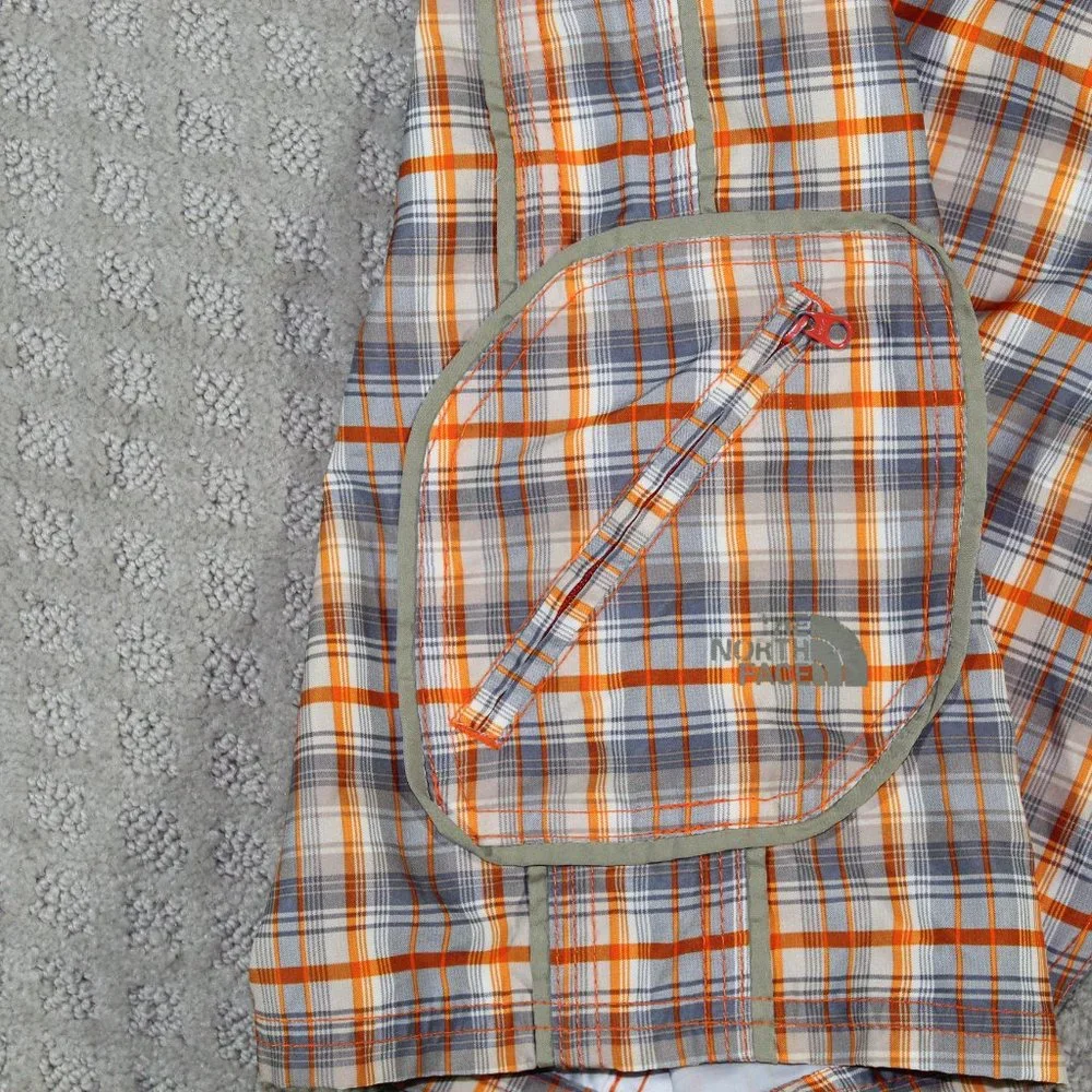 North Face Men's Size 32 Orange and Grey Swim Trunks